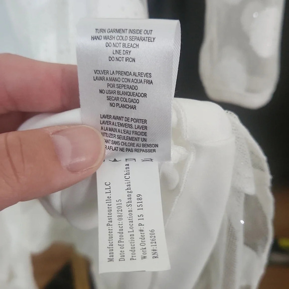 ✨Pippa & Julie✨ Little girl Lace overlay silver/gold/white  dress size 6X - Picture 9 of 11